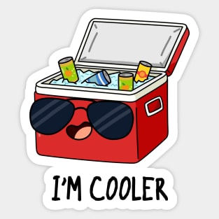 I'm Cooler Funny Box Pun Sticker